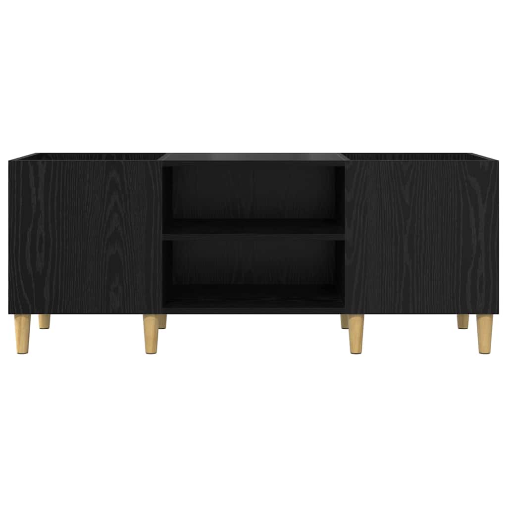 Mobile porta vinili Rovere Nero 121 x 38 x 48 cm