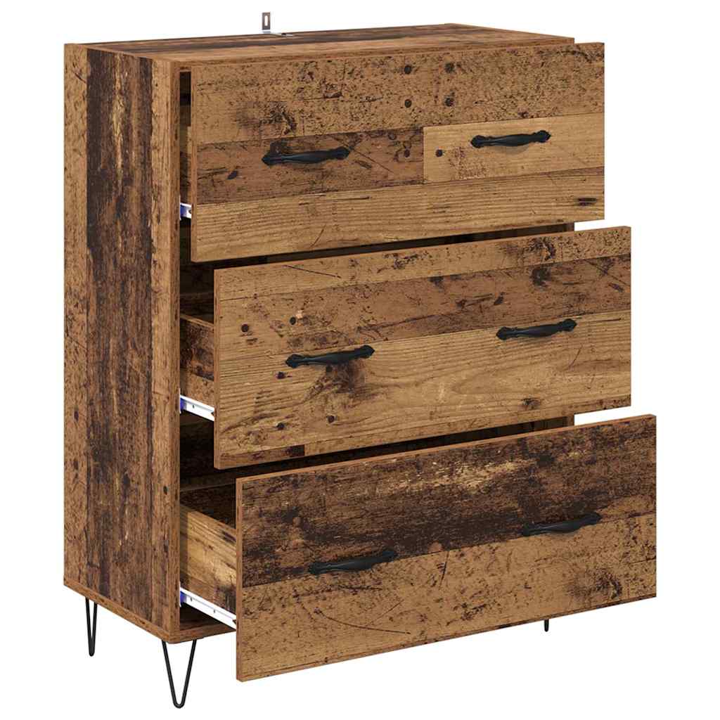 Credenza con cassetto Legno vecchio 69,5 x 34 x 90 cm