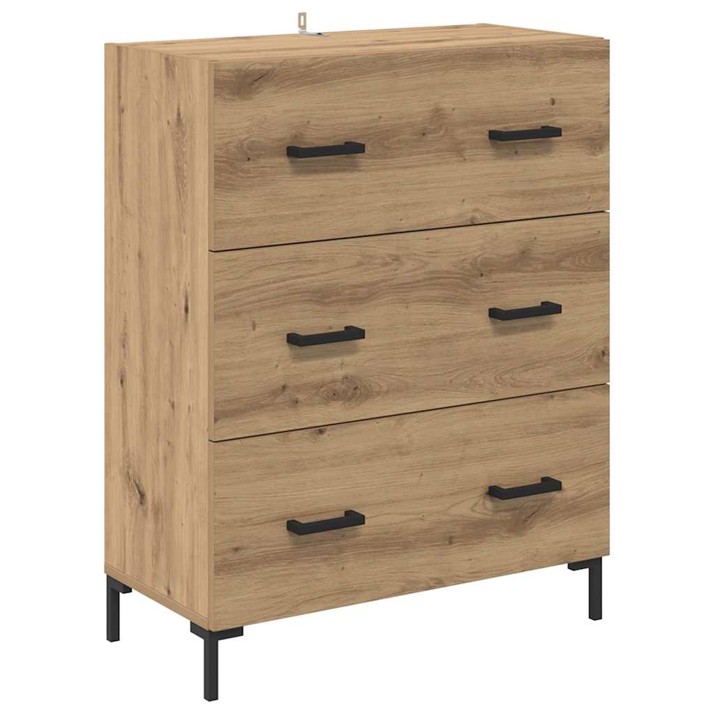 Credenza con cassetto Rovere artigianale 69,5 x 34 x 90 cm