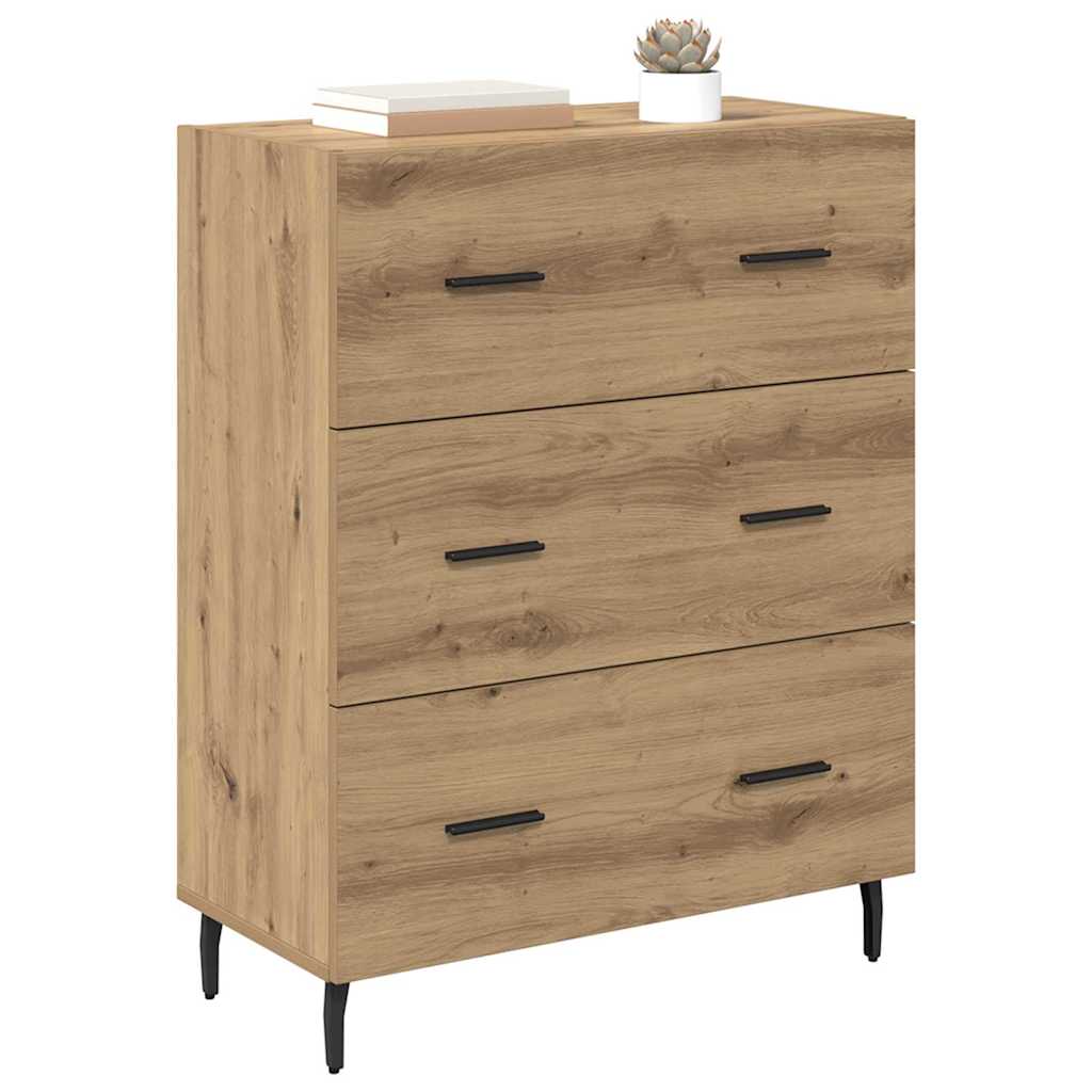 Credenza con cassetto Rovere artigianale 69,5 x 34 x 90 cm