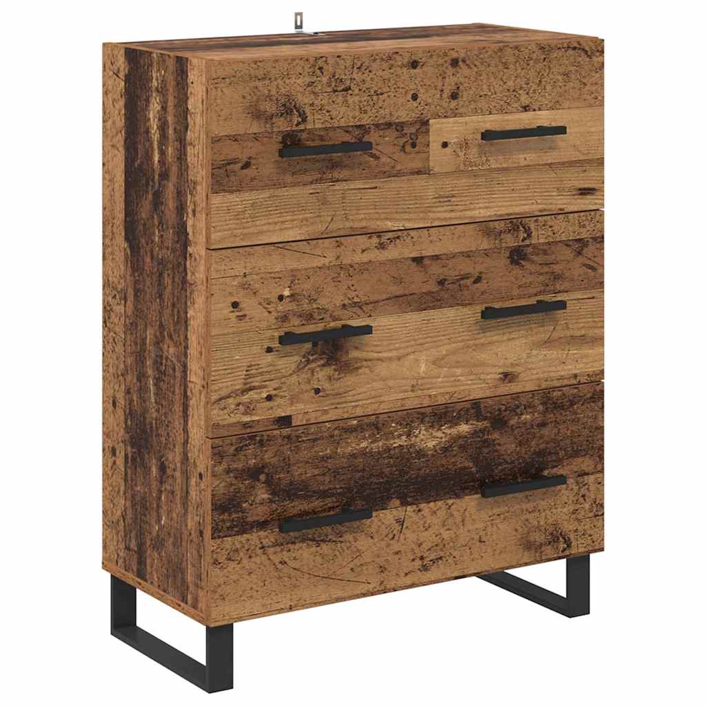 Credenza con cassetto Legno vecchio 69,5 x 34 x 90 cm