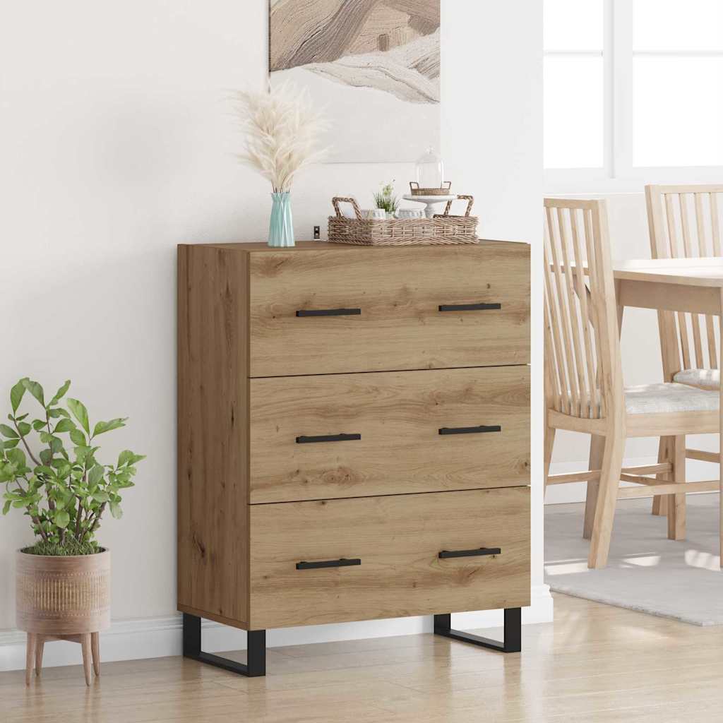 Credenza con cassetto Rovere artigianale 69,5 x 34 x 90 cm