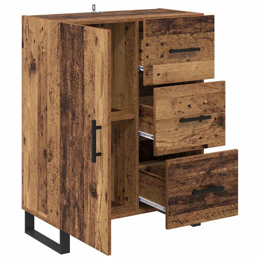 Credenza con cassetto Legno vecchio 69,5 x 34 x 90 cm