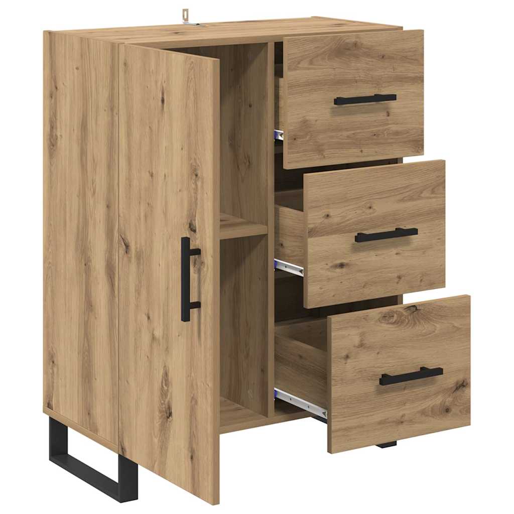 Credenza con cassetto Rovere artigianale 69,5 x 34 x 90 cm