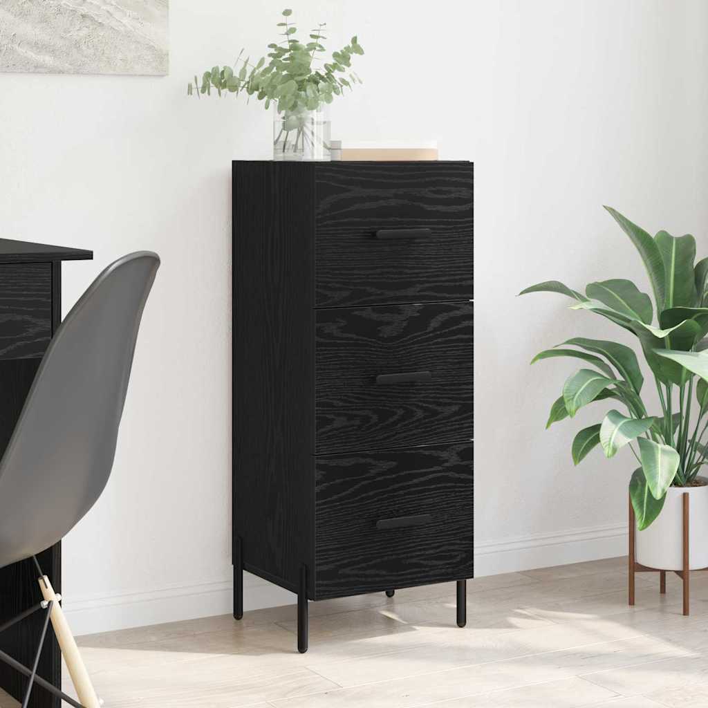 Credenza Rovere nero 34 x 34.5 x 90 cm Legno multistrato