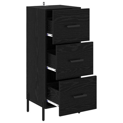 Credenza Rovere nero 34 x 34.5 x 90 cm Legno multistrato