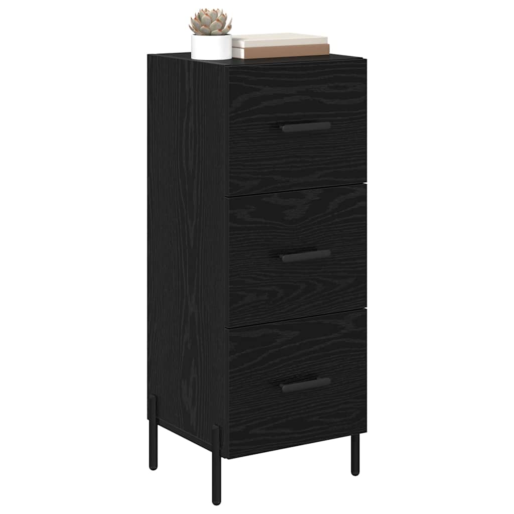 Credenza Rovere nero 34 x 34.5 x 90 cm Legno multistrato