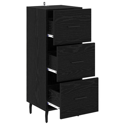Credenza Rovere nero 34 x 34.5 x 90 cm Legno multistrato