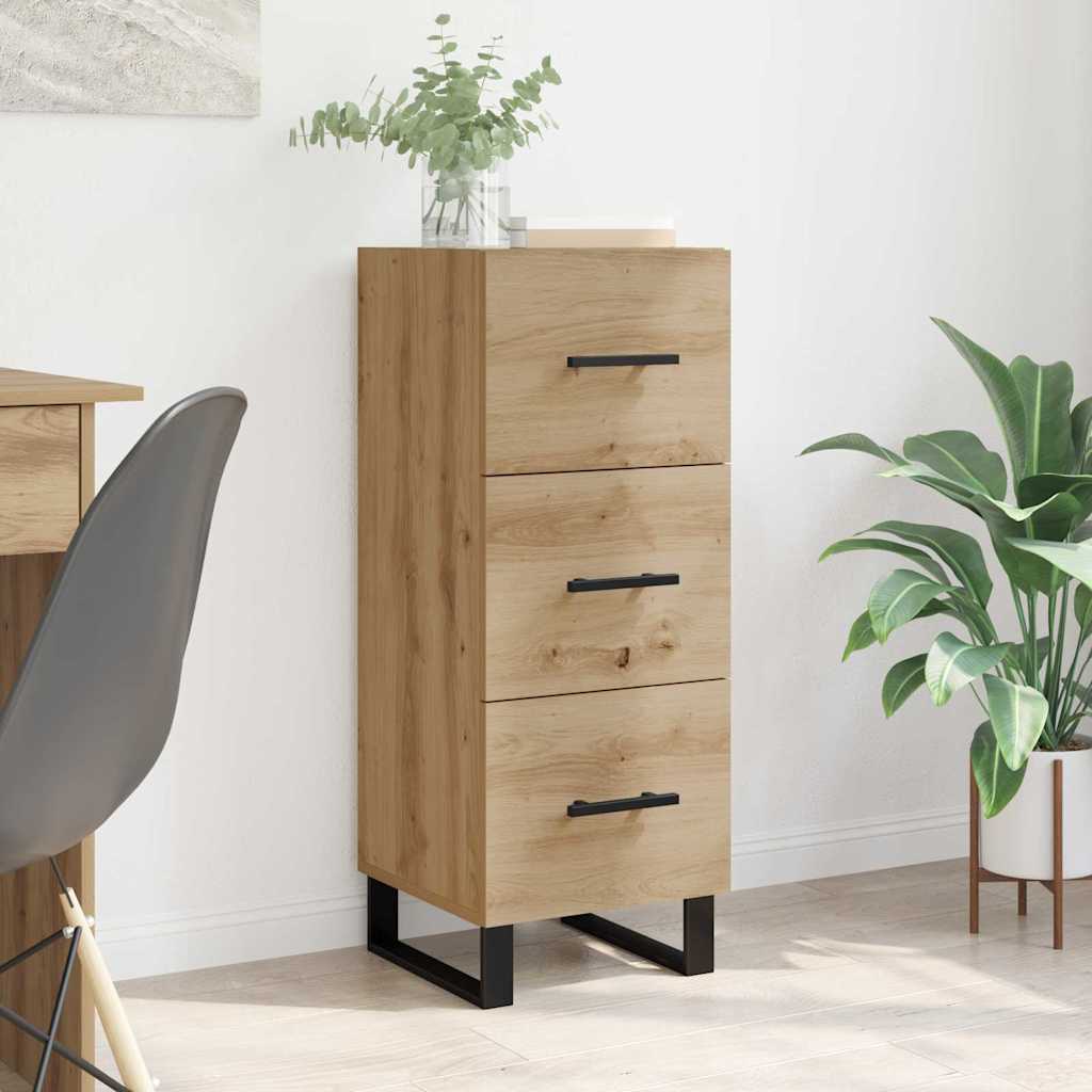 Credenza con cassetto Rovere artigianale 34,5 x 34 x 90 cm