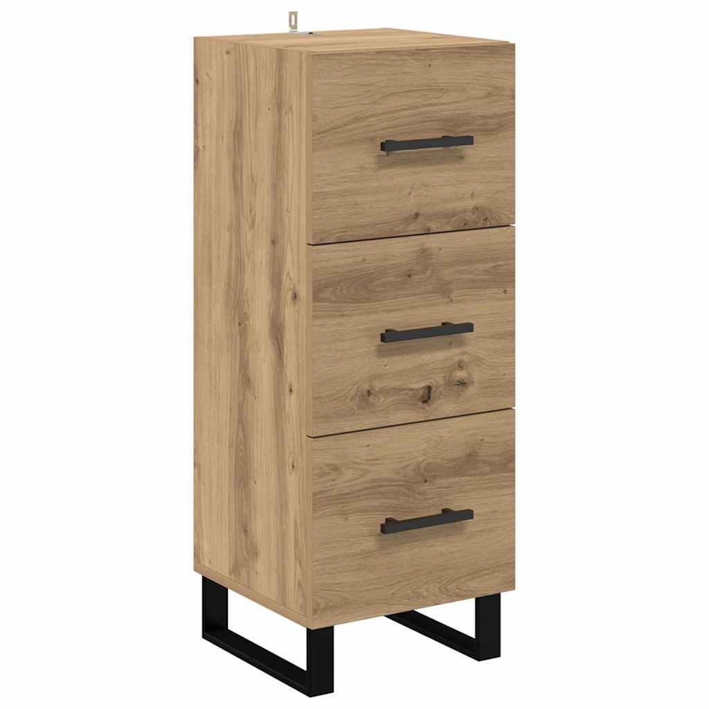 Credenza con cassetto Rovere artigianale 34,5 x 34 x 90 cm