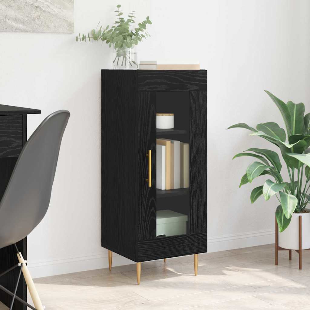 Credenza Rovere nero 34 x 34.5 x 90 cm Legno multistrato