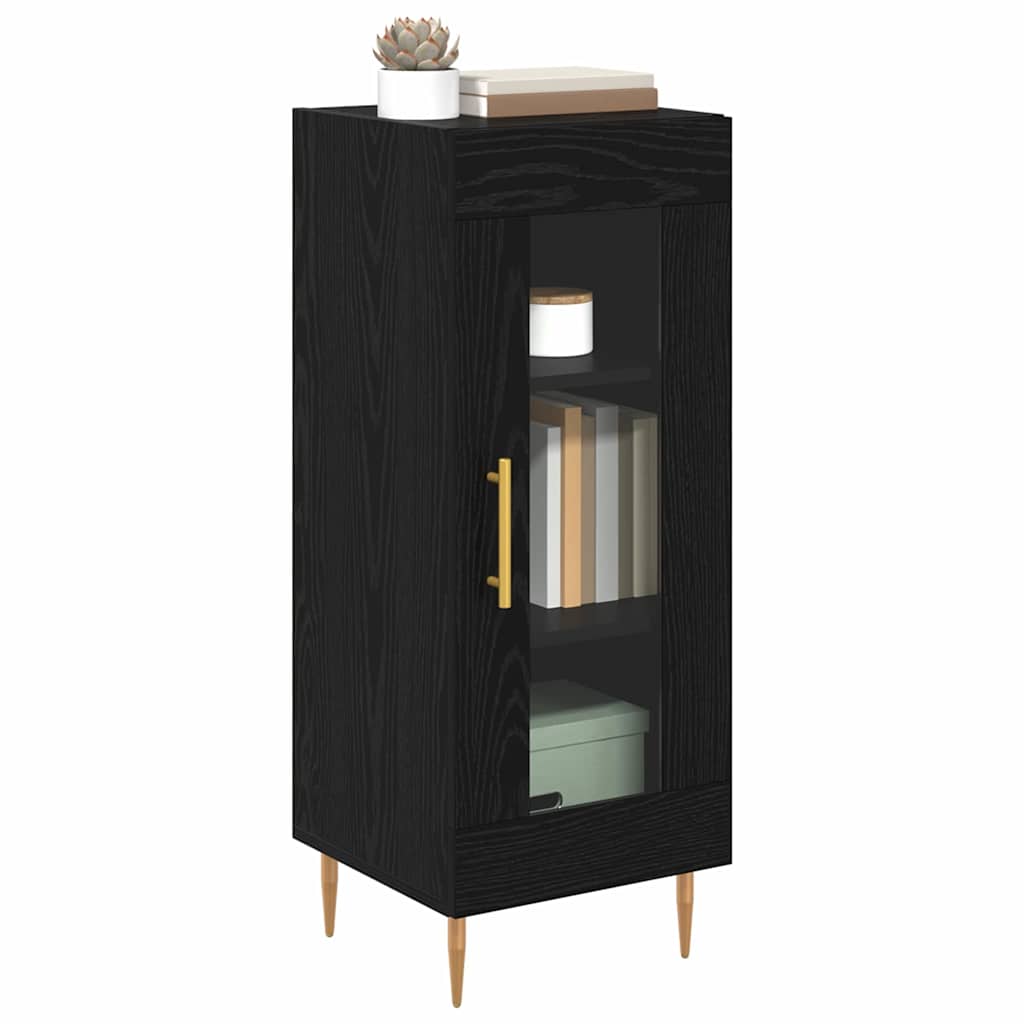 Credenza Rovere nero 34 x 34.5 x 90 cm Legno multistrato