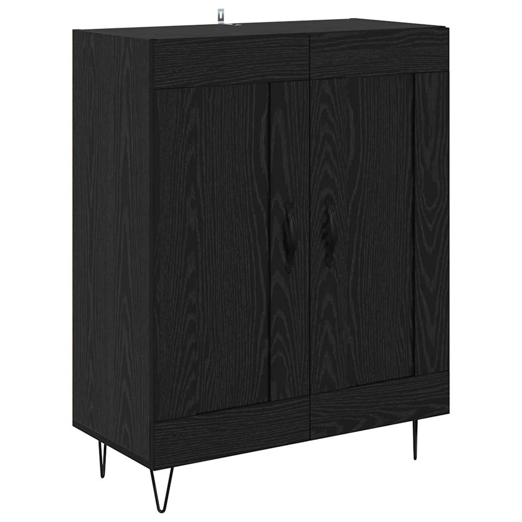 Credenza Rovere Nero 69,5 x 34 x 90 cm