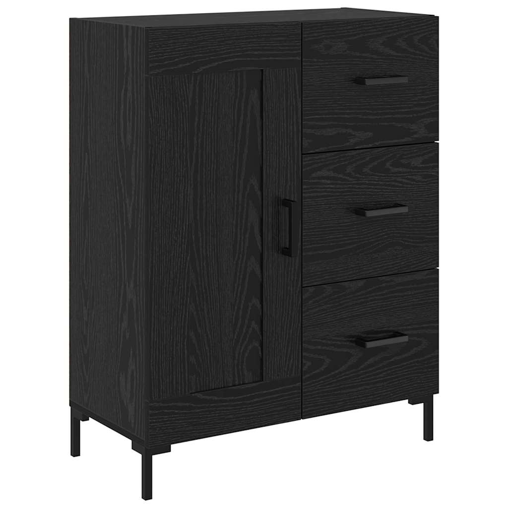 Credenza Rovere Nero 69,5 x 34 x 90 cm Legno multistrato