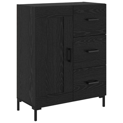 Credenza Rovere Nero 69,5 x 34 x 90 cm Legno multistrato