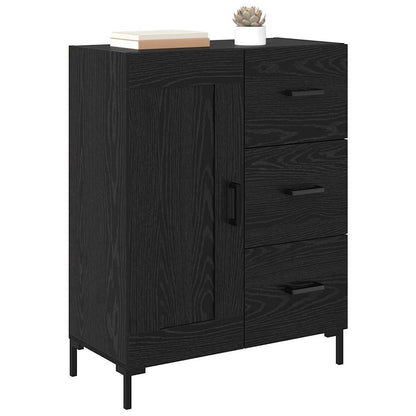 Credenza Rovere Nero 69,5 x 34 x 90 cm Legno multistrato
