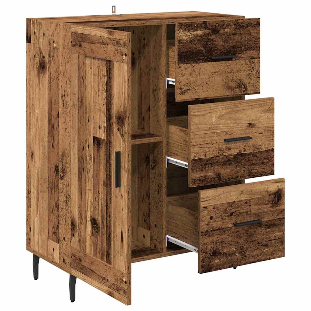 Credenza con cassetto Legno vecchio 69,5 x 34 x 90 cm