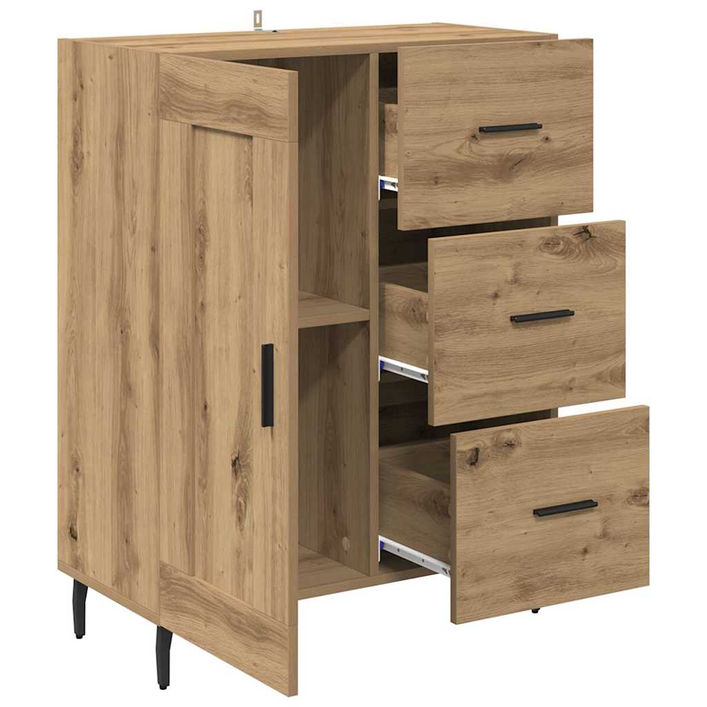 Credenza con cassetto Rovere artigianale 69,5 x 34 x 90 cm