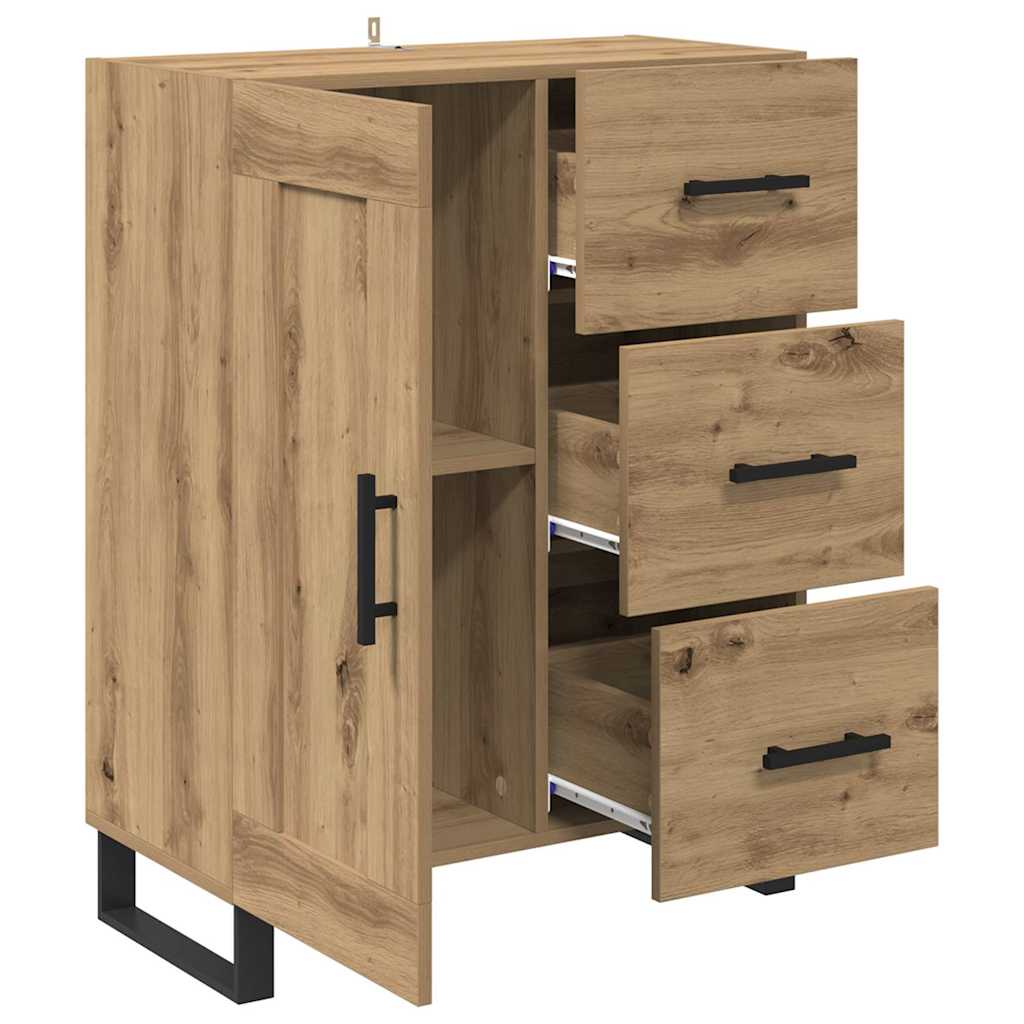 Credenza con cassetto Rovere artigianale 69,5 x 34 x 90 cm
