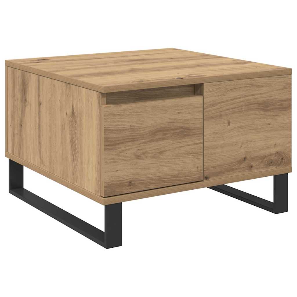 Tavolino da salotto Rovere artigianale 55 x 55 x 36,5 cm