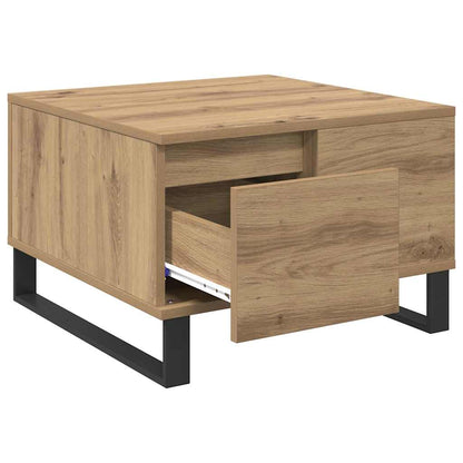 Tavolino da salotto Rovere artigianale 55 x 55 x 36,5 cm