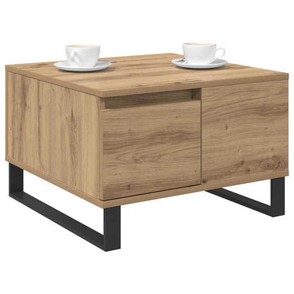 Tavolino da salotto Rovere artigianale 55 x 55 x 36,5 cm