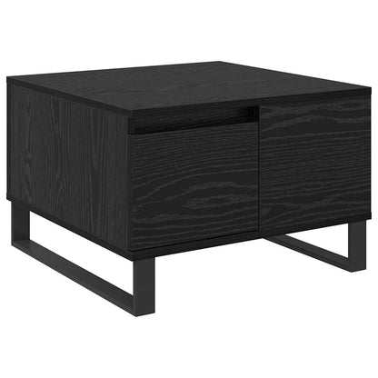 Tavolino da salotto con cassetto Rovere Nero 55 x 55 x 36,5 cm