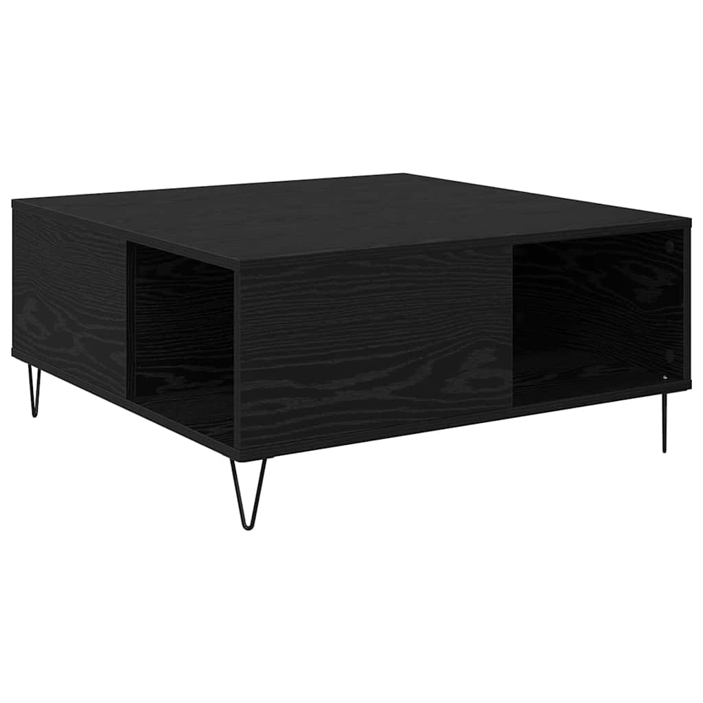 Tavolino da salotto Rovere Nero 80 x 80 x 36,5 cm