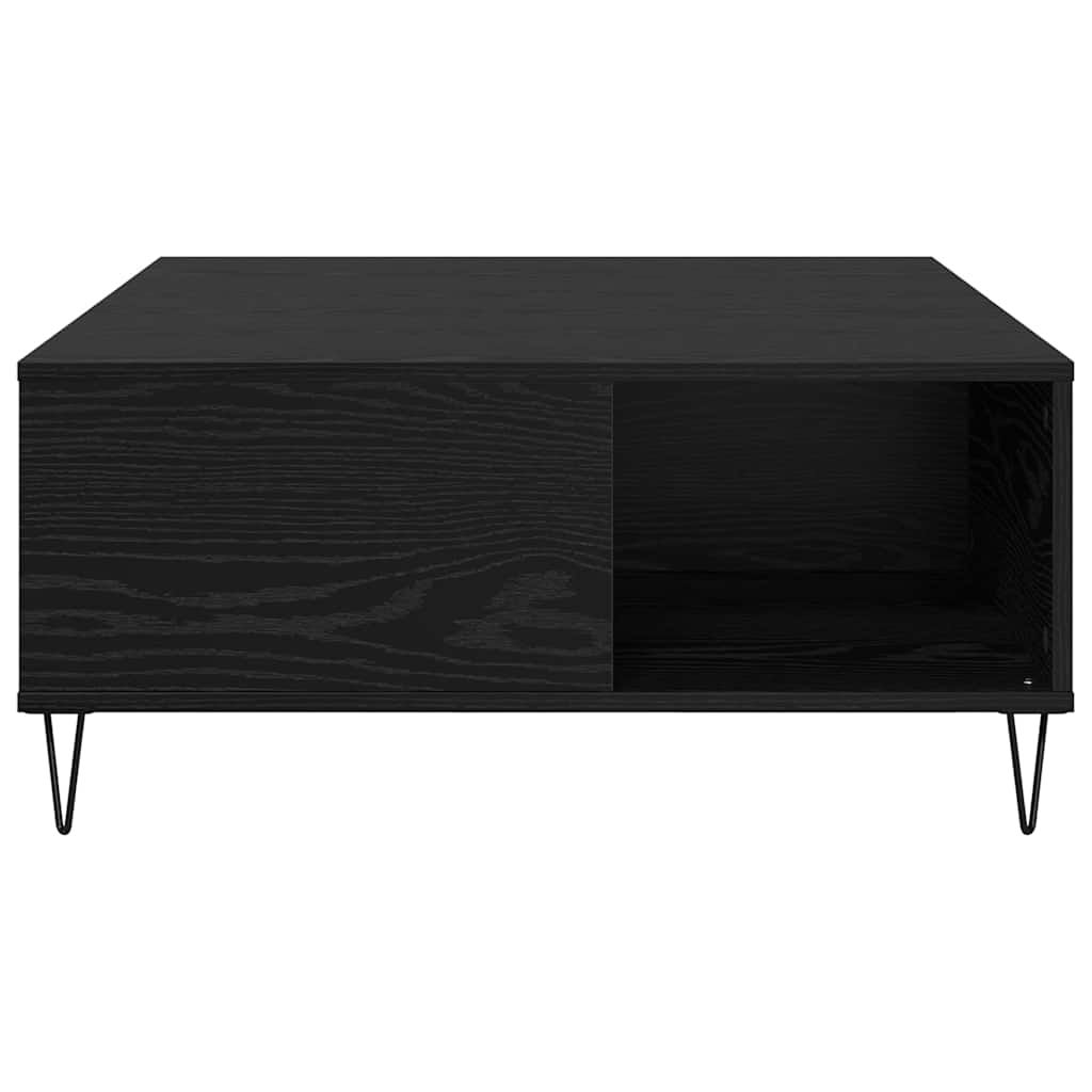 Tavolino da salotto Rovere Nero 80 x 80 x 36,5 cm