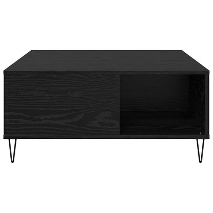 Tavolino da salotto Rovere Nero 80 x 80 x 36,5 cm