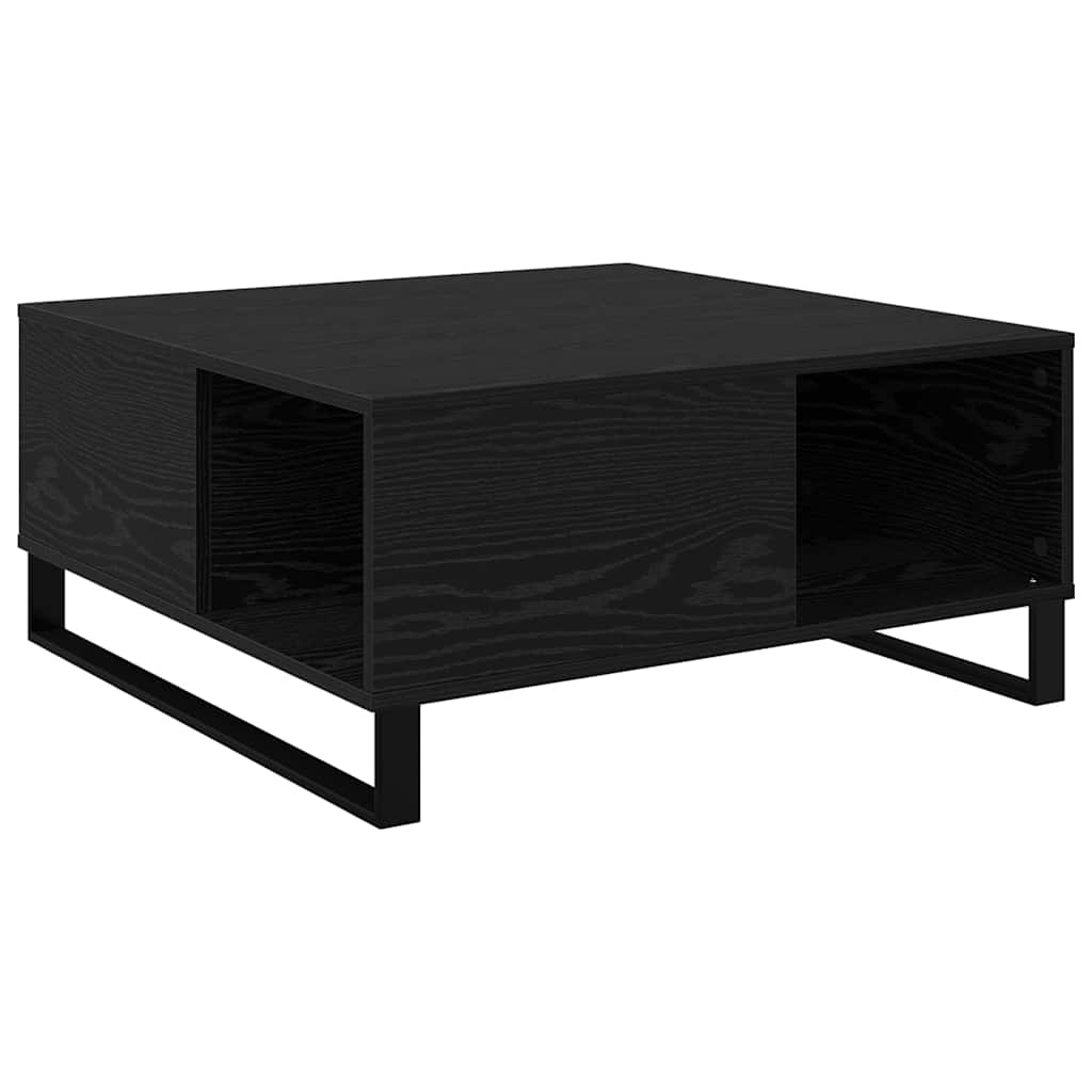 Tavolino da salotto Rovere Nero 80 x 80 x 36,5 cm