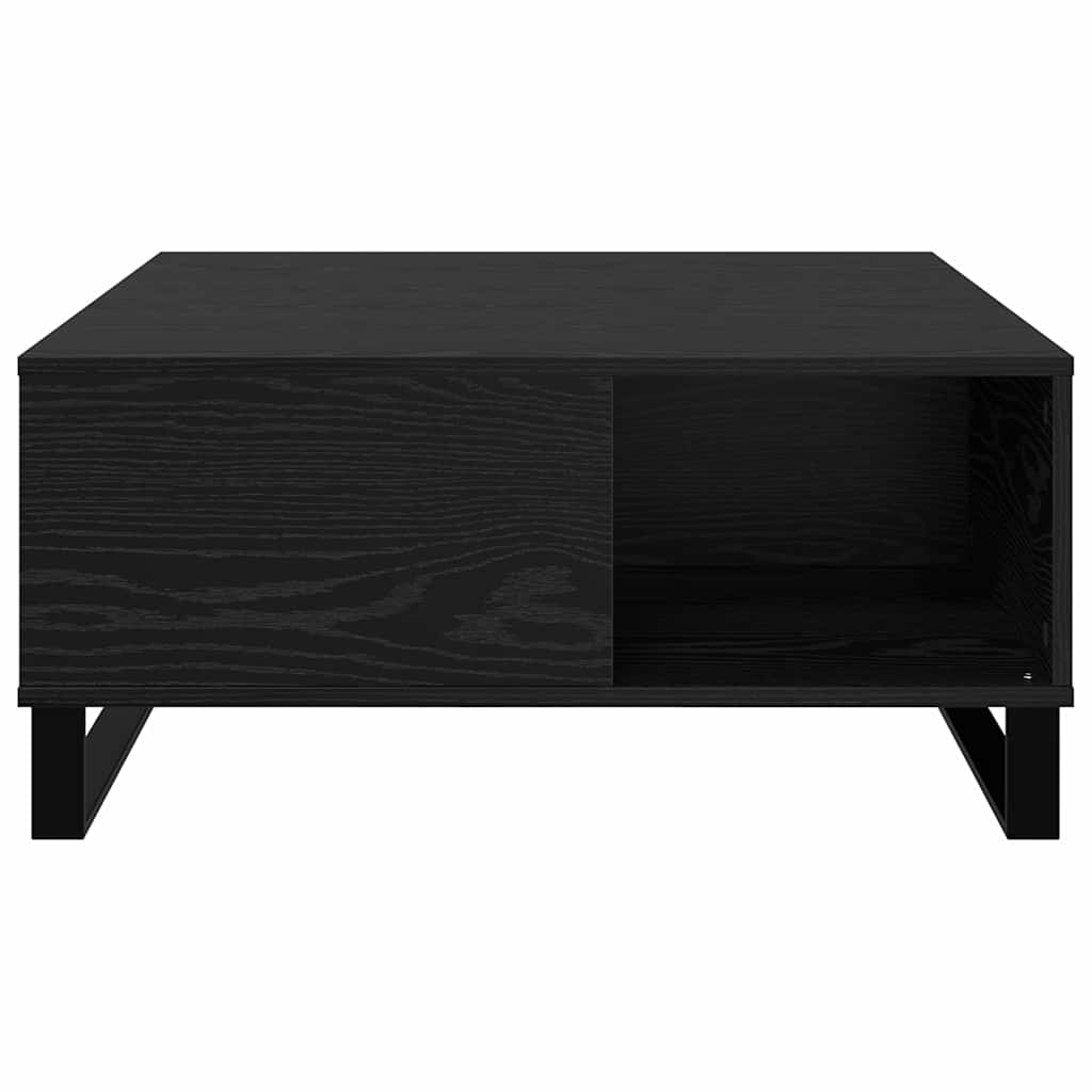 Tavolino da salotto Rovere Nero 80 x 80 x 36,5 cm