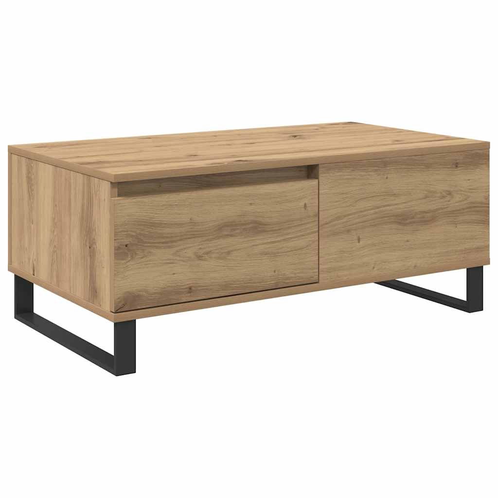Tavolino da salotto Rovere artigianale 90 x 50 x 36,5 cm