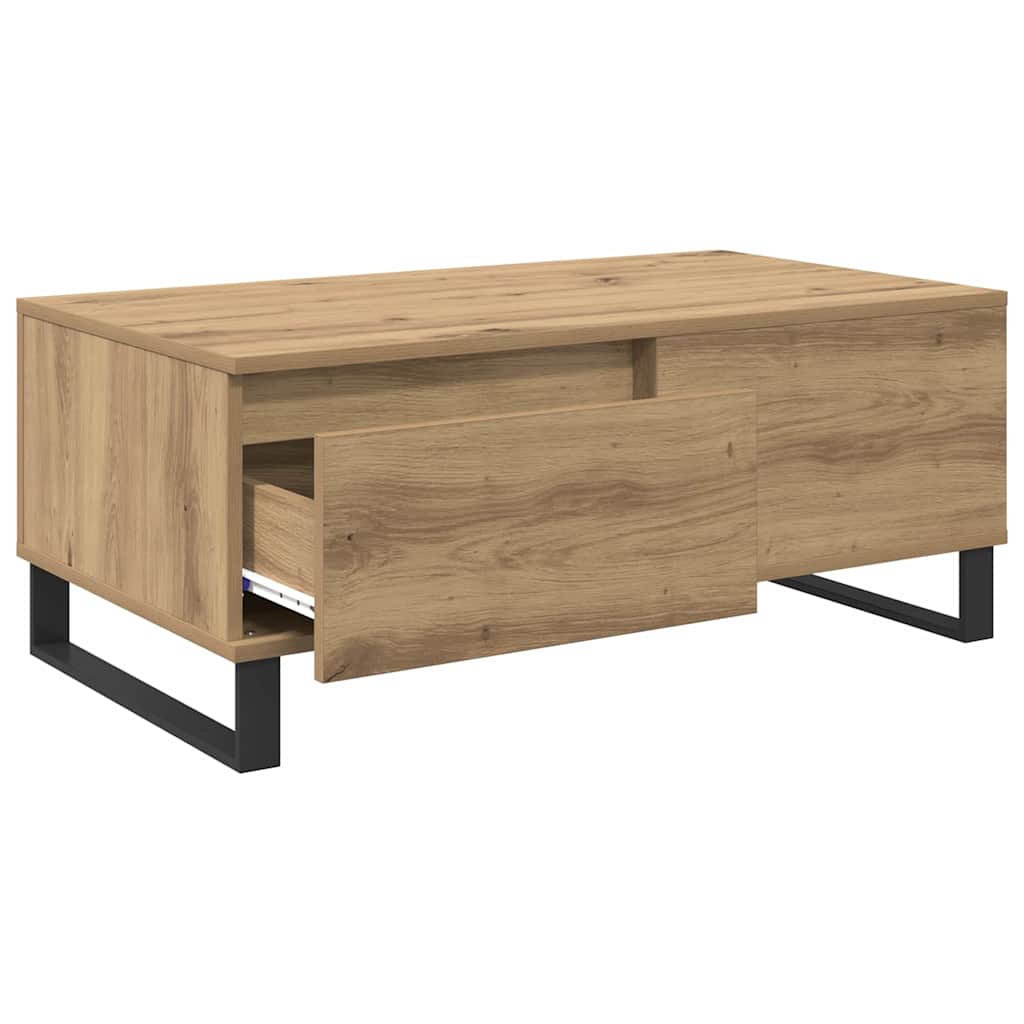 Tavolino da salotto Rovere artigianale 90 x 50 x 36,5 cm