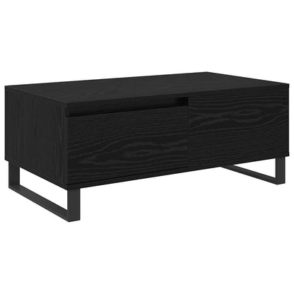 Tavolino da salotto con cassetto Rovere Nero 90 x 50 x 36.5 cm