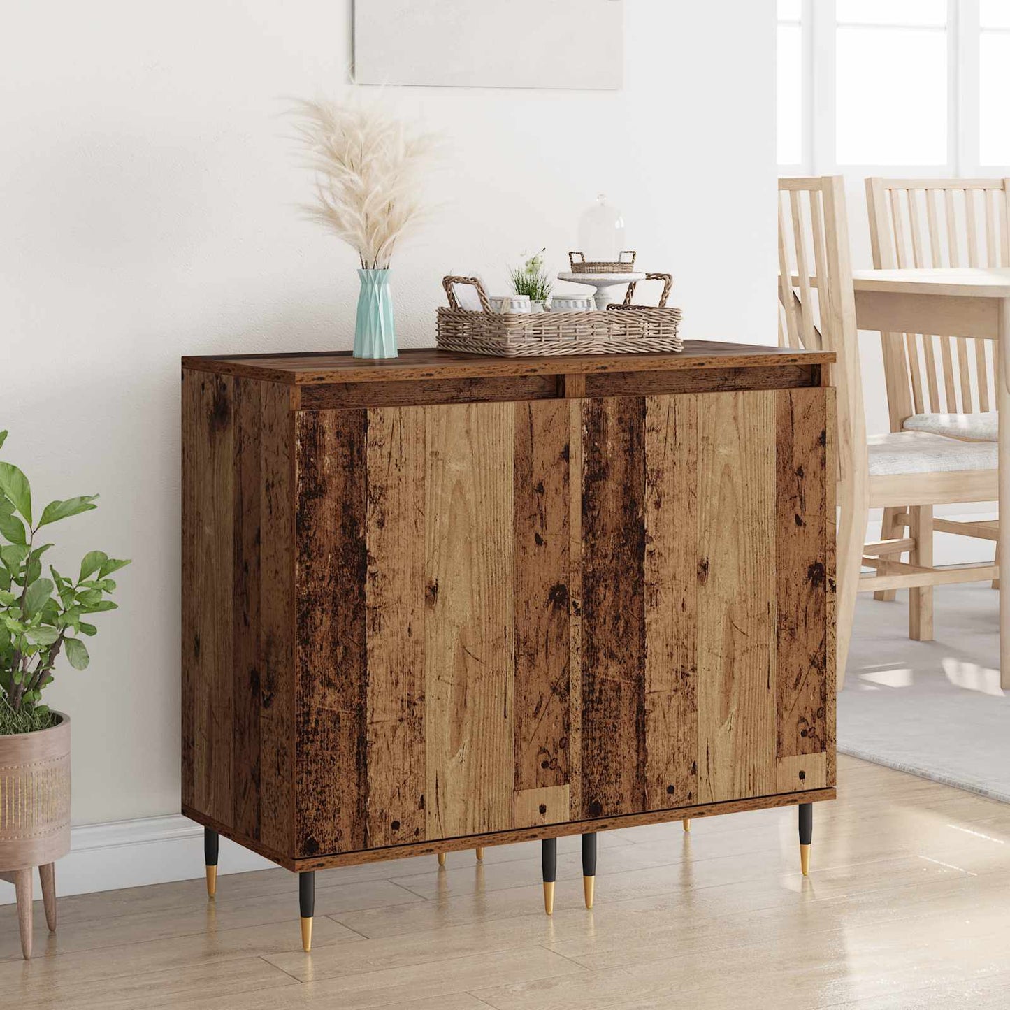 Credenza 2 pcs Legno vecchio 40 x 35 x 70 cm
