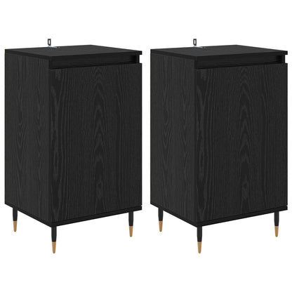 Credenza 2 pcs Rovere Nero 40 x 35 x 70 cm