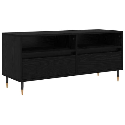Mobile TV con cassetto Rovere Nero 100 x 34,5 x 44,5 cm