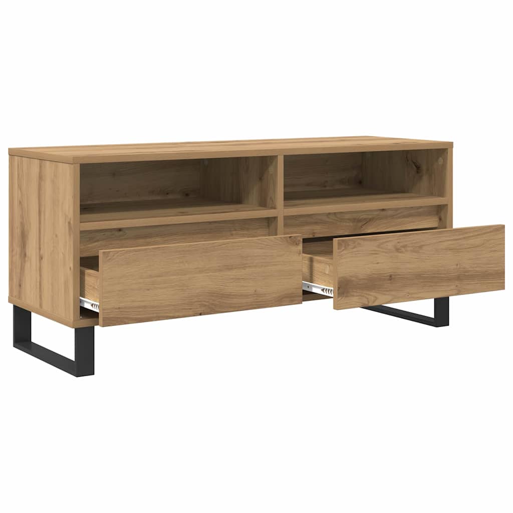 Mobile TV con cassetto Rovere artigianale 100 x 34,5 x 44,5 cm