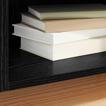 Mobile porta vinili con porta Rovere Nero 121 x 38 x 48 cm