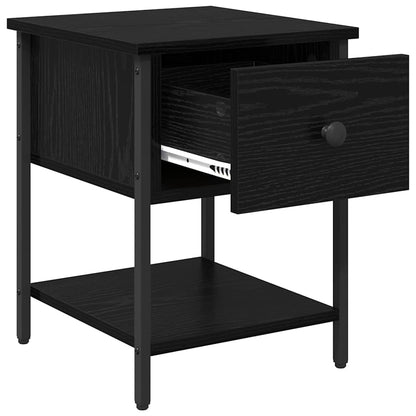 Comodino Rovere Nero 34 x 35,5 x 45 cm Legno multistrato