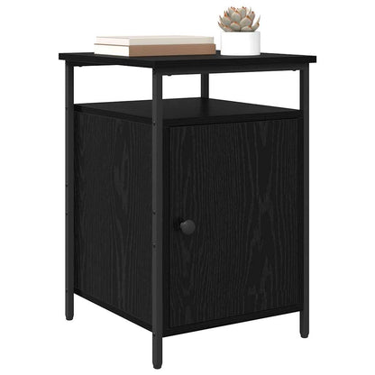 Armadio da Notte Rovere Nero 40 x 42 x 60cm Legno multistrato