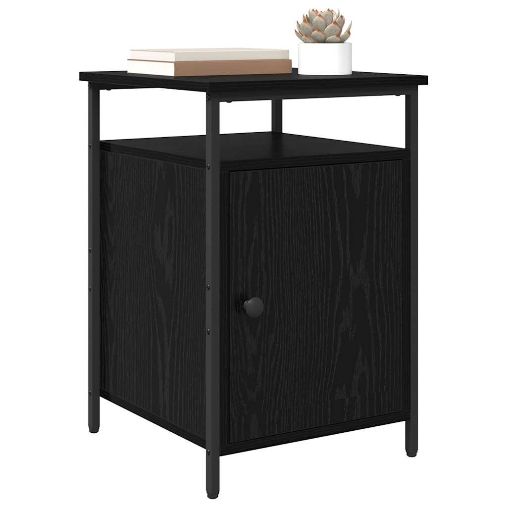 Armadio da Notte 2 pcs Rovere Nero 40 x 42 x 60cm