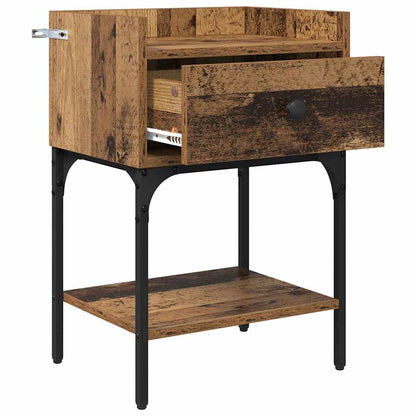 Comodino 2 pcs Legno vecchio 40 x 29 x 60 cm Legno multistrato