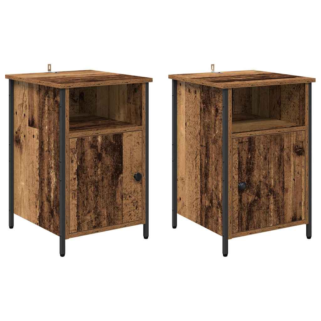 Armadio da Notte 2 pcs Legno vecchio 40 x 42 x 60 cm