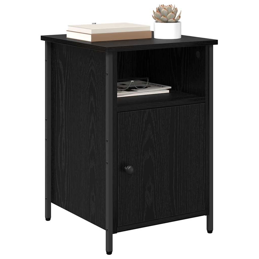 Armadio da Notte Rovere Nero 40 x 42 x 60 cm Legno multistrato
