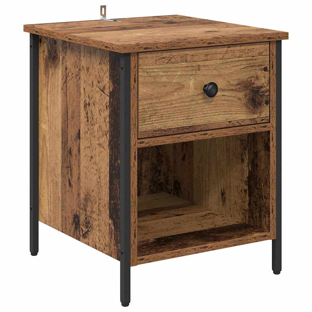 Armadio da Notte con cassetto Legno vecchio 40 x 42 x 50 cm