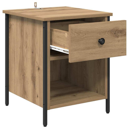 Armadio da Notte 2 pcs Rovere artigianale 40 x 42 x 50 cm