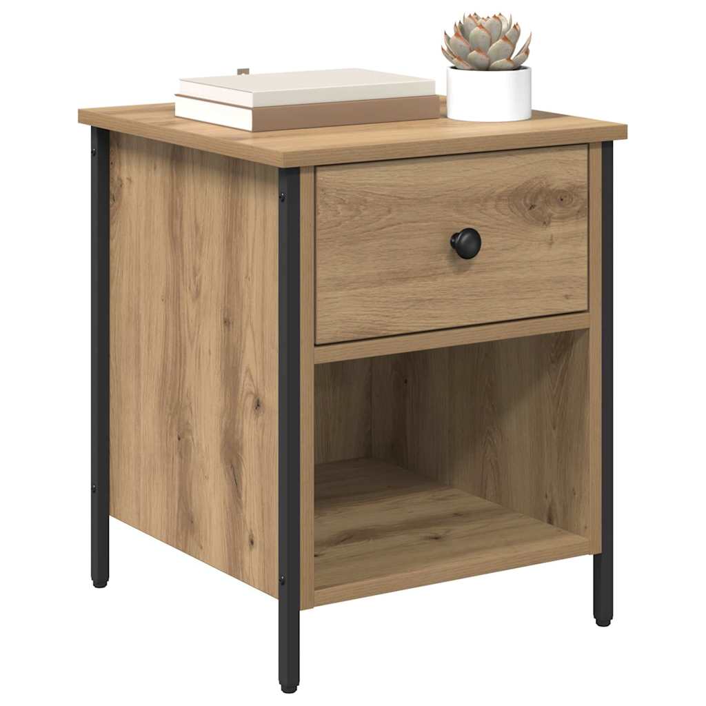 Armadio da Notte 2 pcs Rovere artigianale 40 x 42 x 50 cm