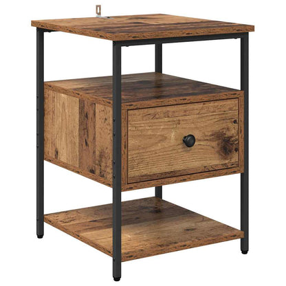 Armadio da Notte con cassetto Legno vecchio 40 x 42 x 56 cm